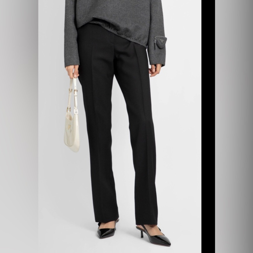Prada Solid Black Trousers - image 2